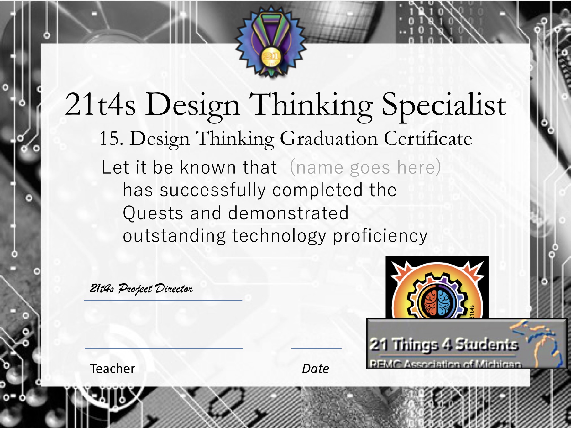 Design Thinking Specialist Graduation Certificate image
