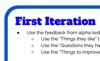 Small icon showing part of the First Iteration slide in the Design Thinking Digital Workbook