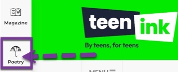 Screenshot of TeenInk website link for Poetry